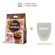 [Tặng 1 ly sứ pastel] Cà phê hòa tan Nescafé cà phê sữa đá (Bịch 25 gói x 24g)